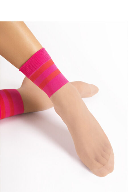 Skarpetki Model Dash Den 20 Pink/Light Natural - Fiore