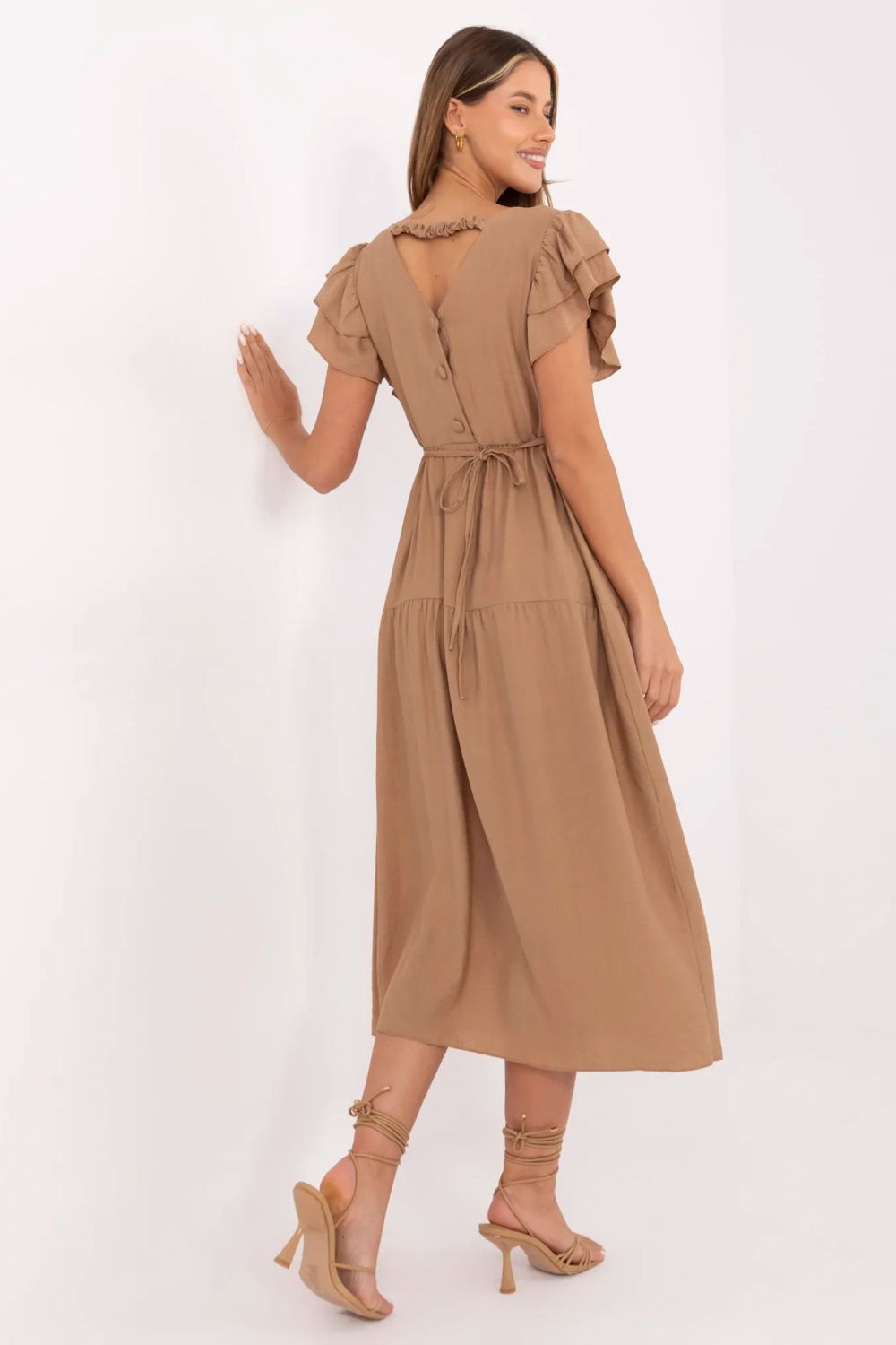 Sukienka Model MI-SK-A2489.21 Camel - Italy Moda - obrazek 3
