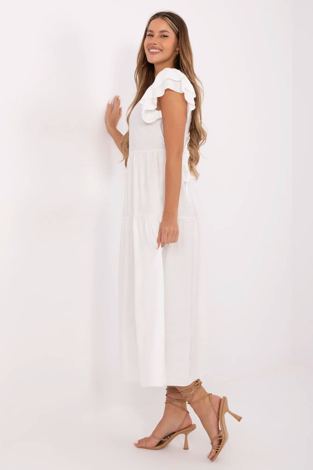 Sukienka Model MI-SK-A2489.21 Ecru - Italy Moda - obrazek 2
