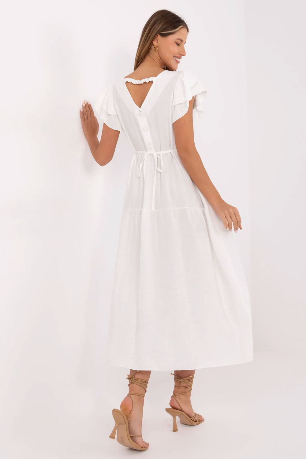 Sukienka Model MI-SK-A2489.21 Ecru - Italy Moda - obrazek 3