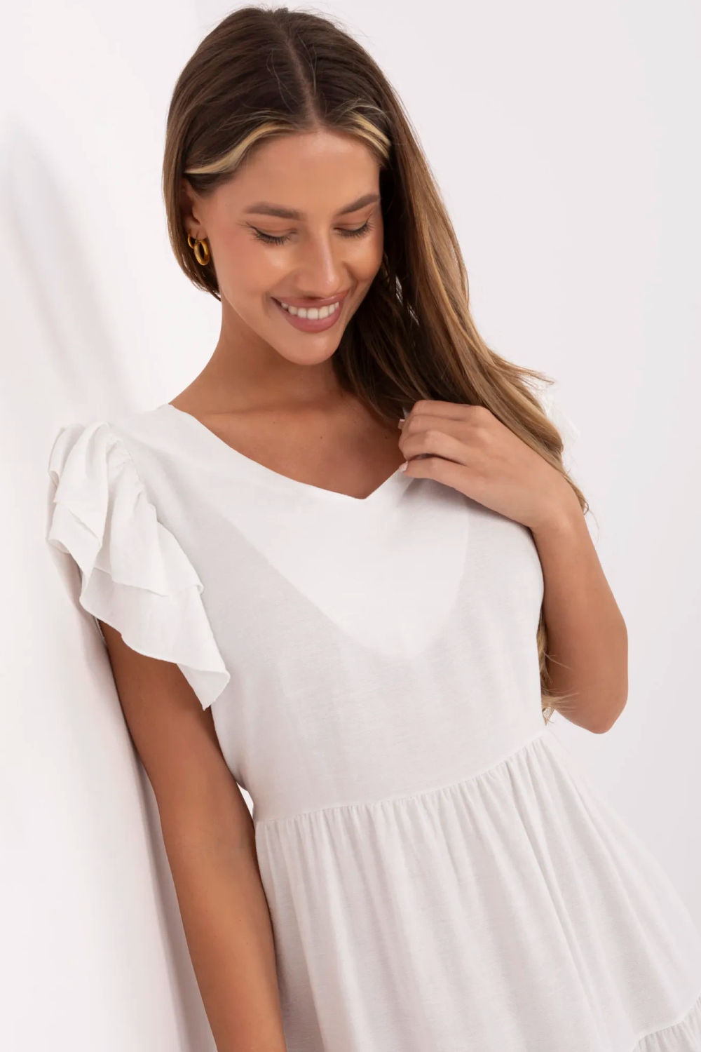 Sukienka Model MI-SK-A2489.21 Ecru - Italy Moda - obrazek 4