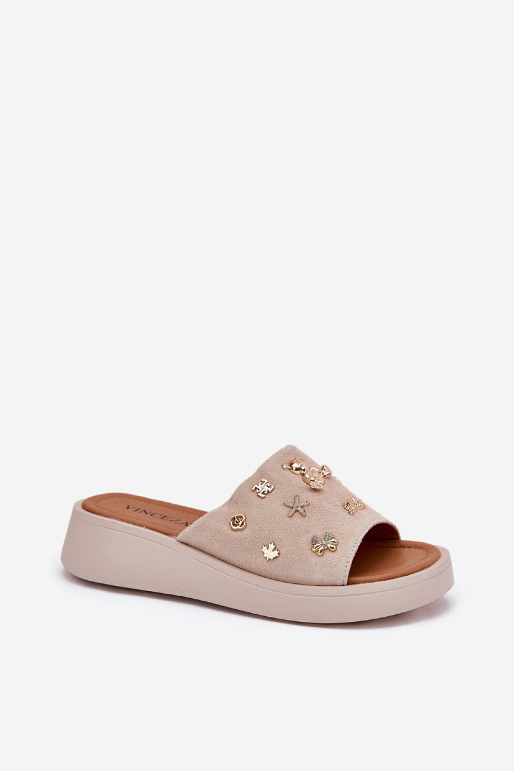 Sandał Klapki Model Vinceza 66741 Beige - Step in style - obrazek 2