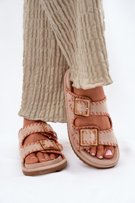 Sandał Klapki Model Visley G474 Beige - Step in style