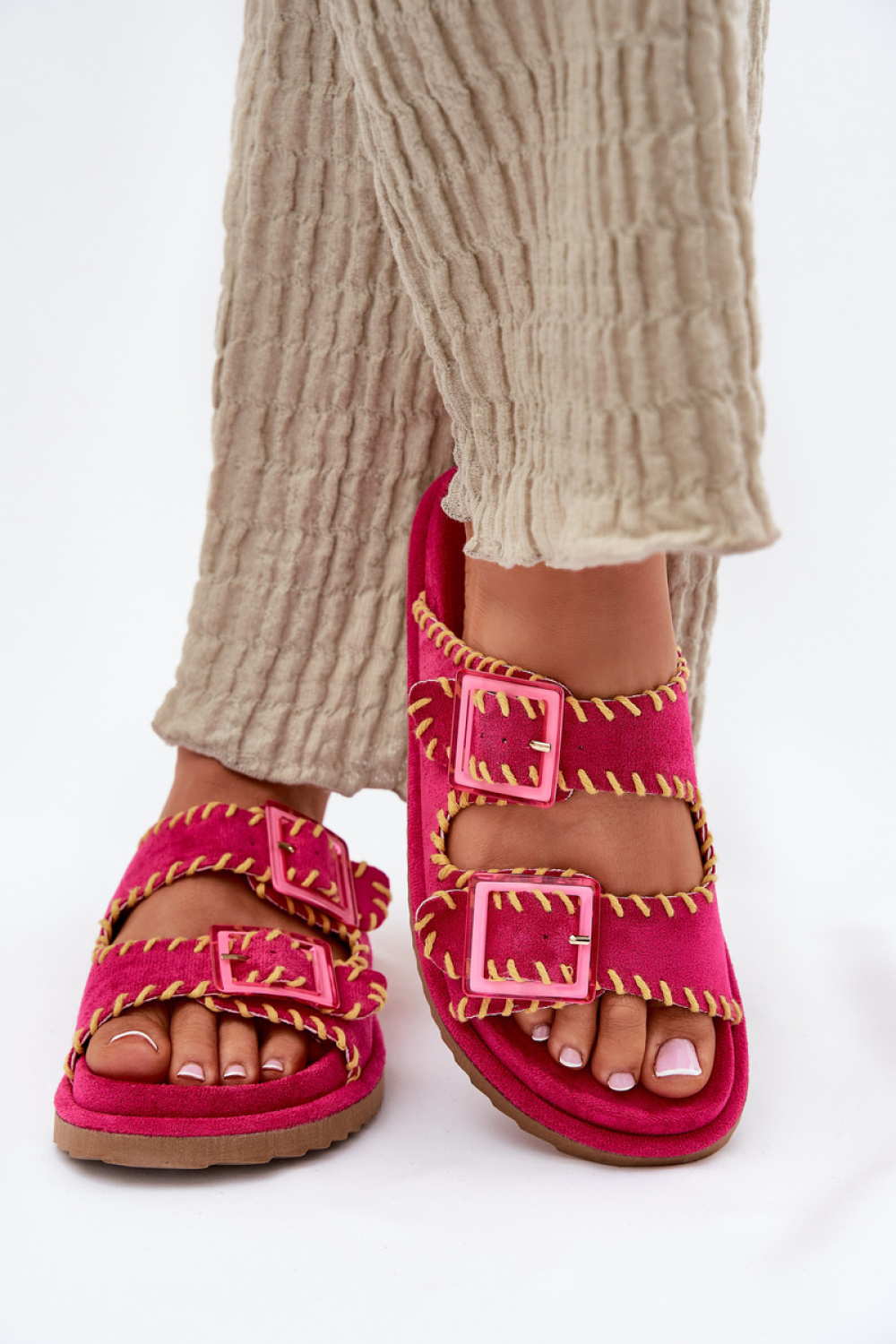 Sandał Klapki Model Visley G474 Fuksja - Step in style - obrazek 3