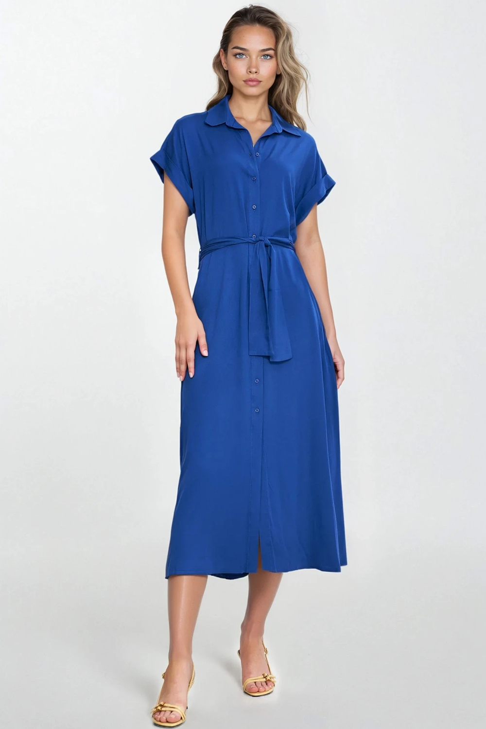 Sukienka Koszulowa sukienka midi S270 Chaber - Nife - obrazek 2