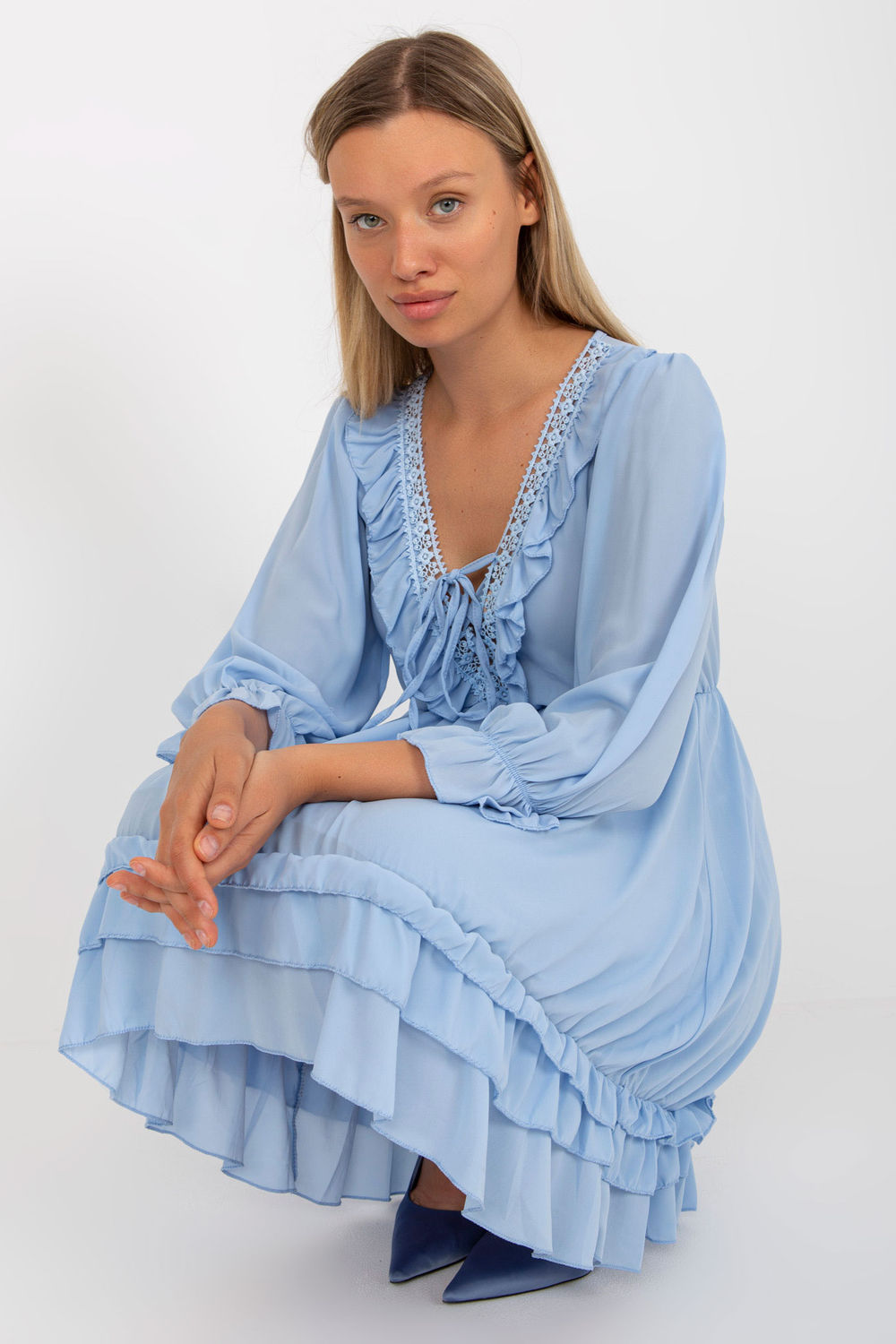 Sukienka Model TW-SK-BI-0761.92 Light Blue - Och Bella - obrazek 4