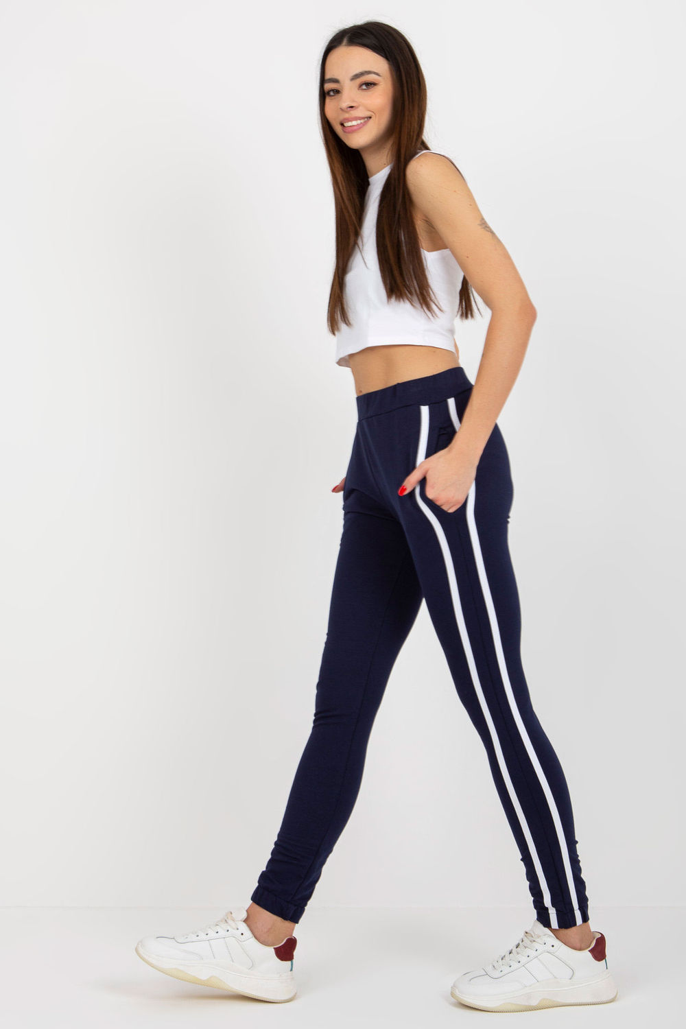 Spodnie Dresowe Model LO-DR-LK-238.22X Navy - Rue Paris - obrazek 2