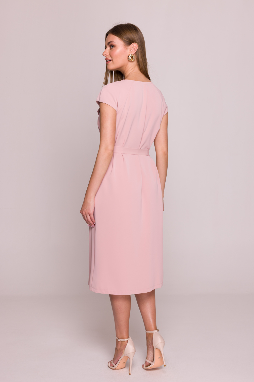 Sukienka Model S411 Powder Pink - Stylove - obrazek 2