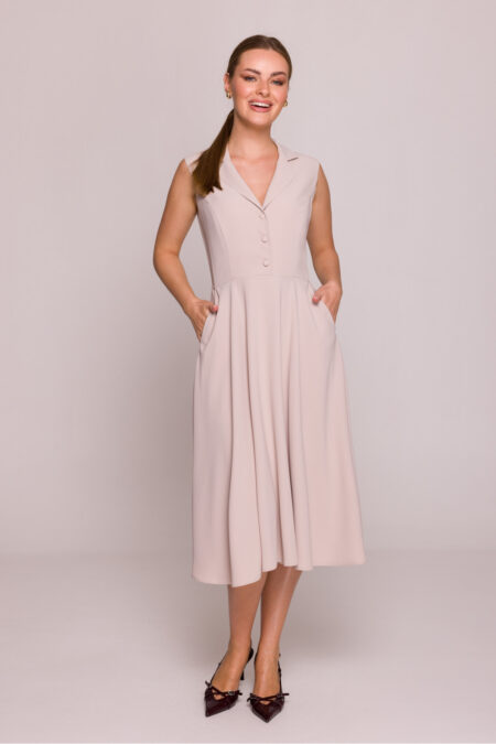 Sukienka Model S409 Beige - Stylove