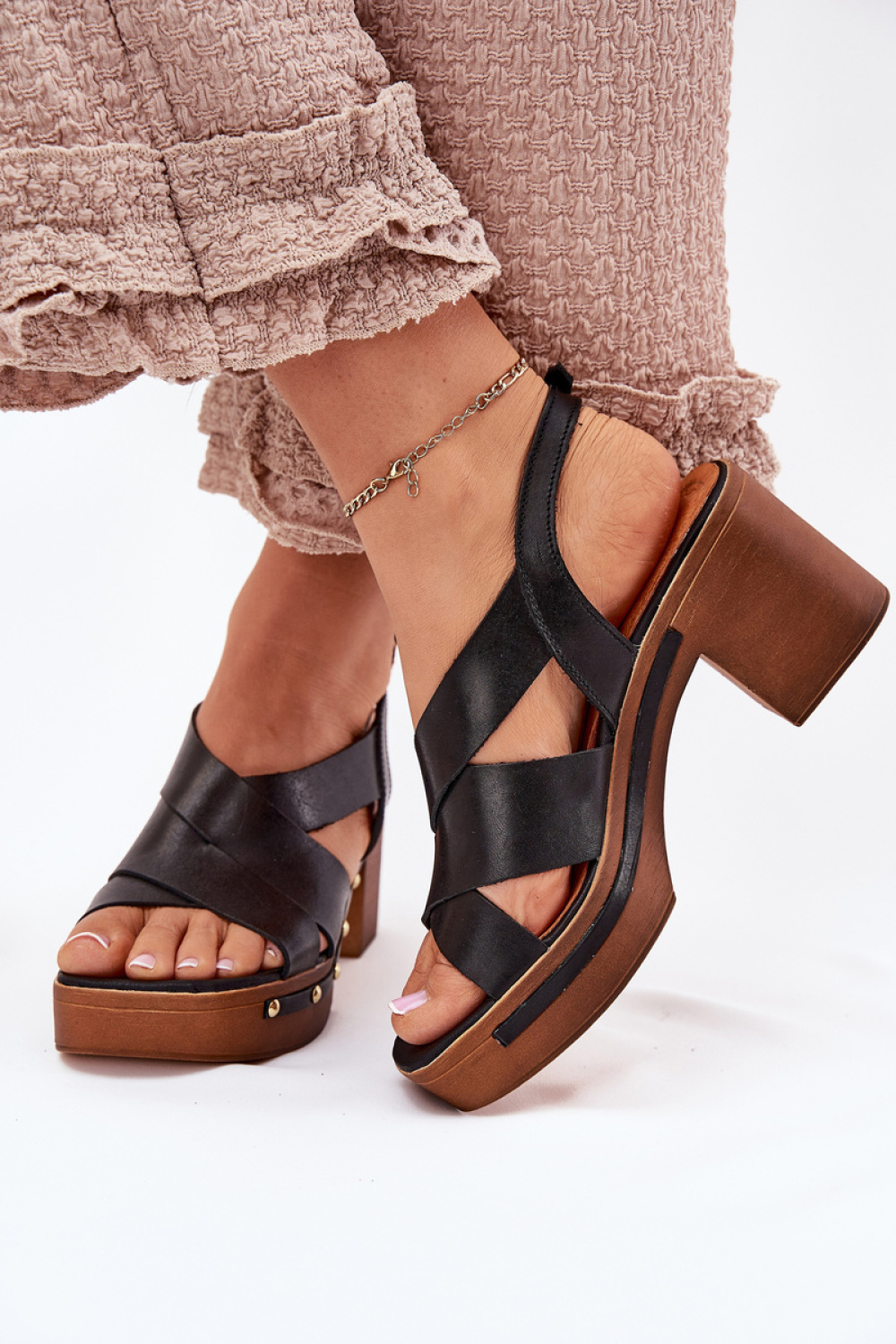 Sandały Model Zazoo 1081 Black - Step in style - obrazek 3