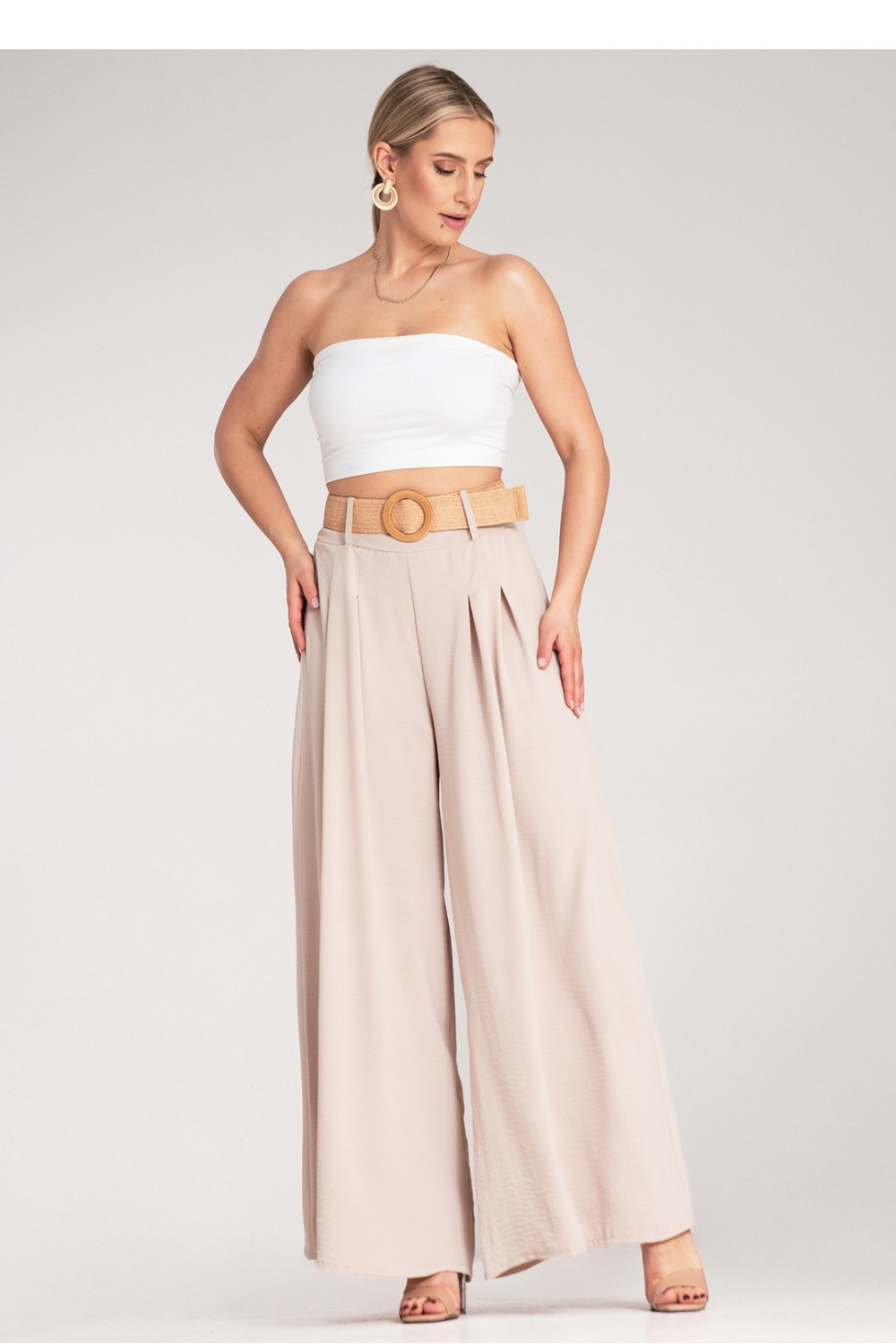 Spodnie Damskie Model M1160 Beige - Figl - obrazek 4