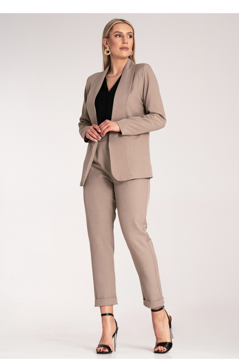 Żakiet Model M1175 Dark Beige - Figl - obrazek 2