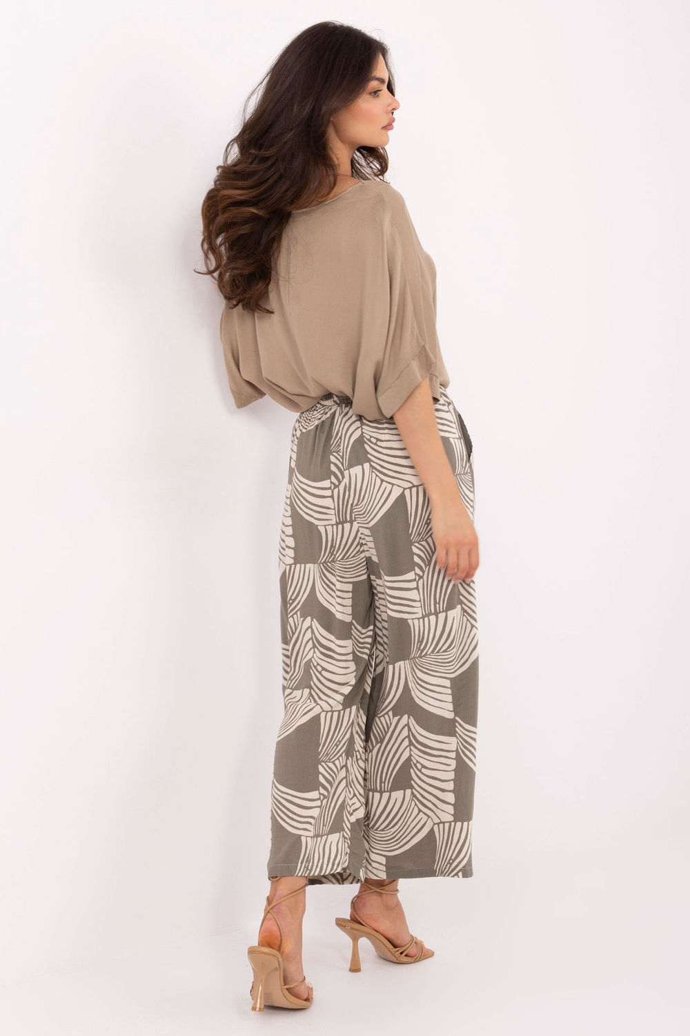 Spodnie Damskie Model D73771M62237G Khaki - Sublevel - obrazek 3
