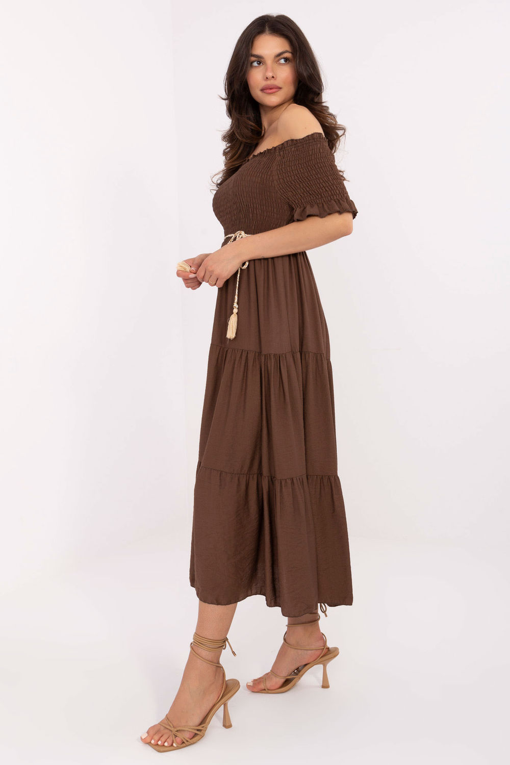 Sukienka Model MI-SK-A2609.96 Brown - Italy Moda - obrazek 2