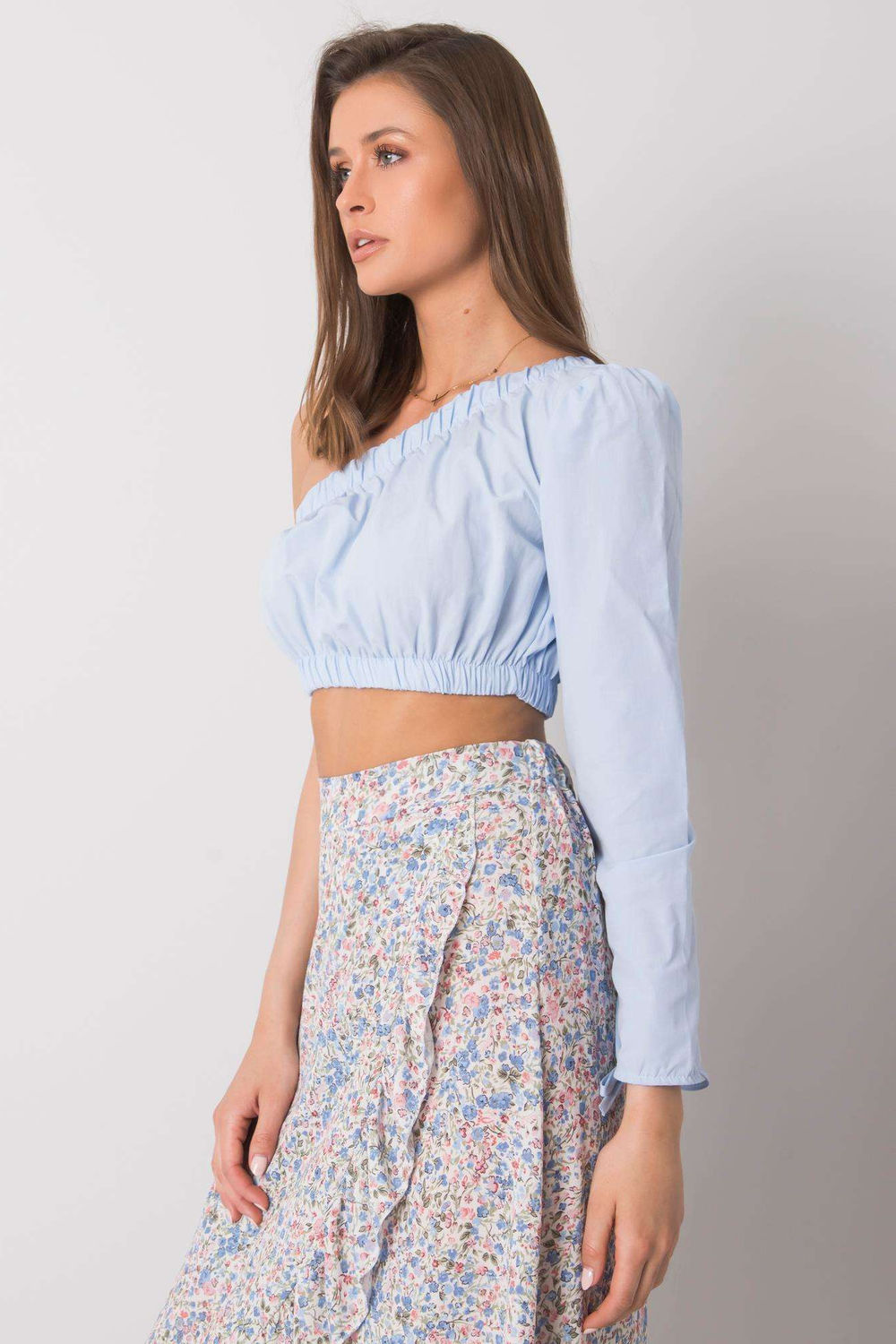 Bluzka Model 341-BZ-5267.04 Light Blue - Rue Paris - obrazek 2
