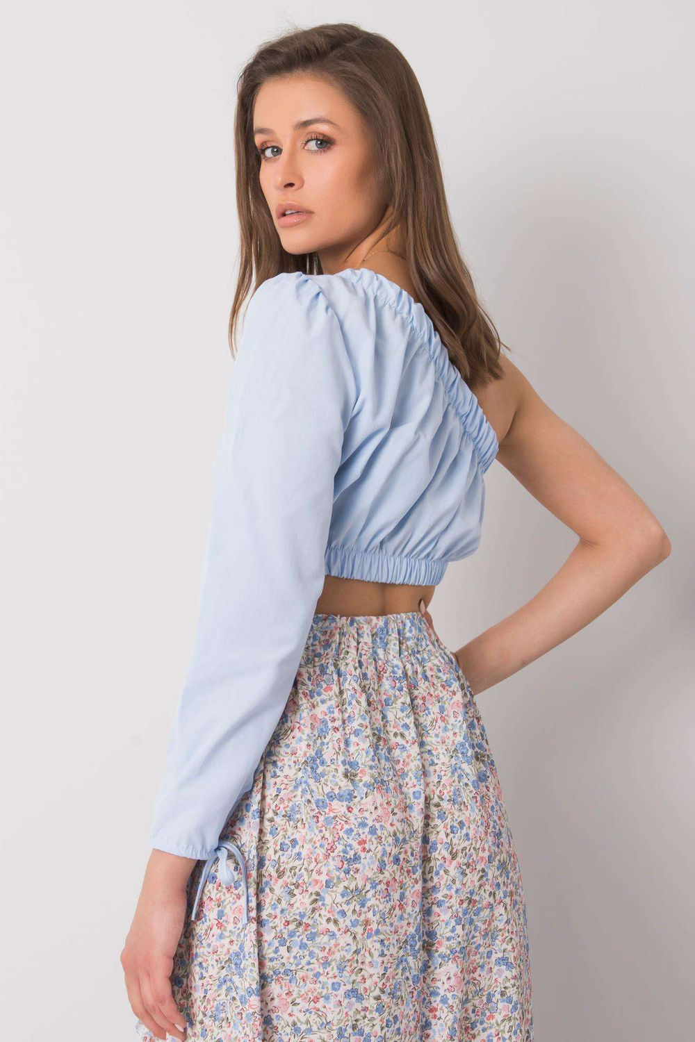 Bluzka Model 341-BZ-5267.04 Light Blue - Rue Paris - obrazek 3