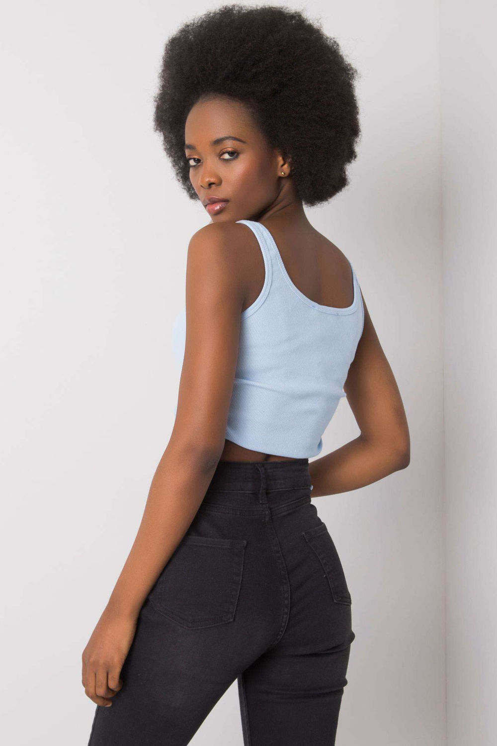 Koszulka Top Model RV-TP-6629.70 Light Blue - Rue Paris - obrazek 3