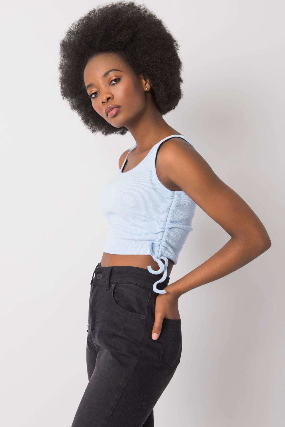 Koszulka Top Model RV-TP-6629.70 Light Blue - Rue Paris - obrazek 4