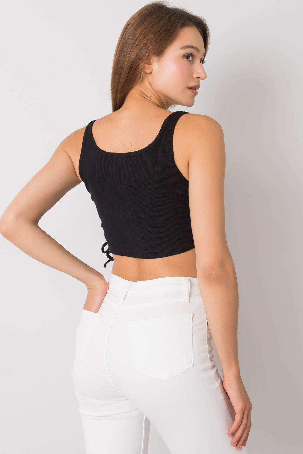 Koszulka Top Model RV-TP-6629.70 Black - Rue Paris - obrazek 3