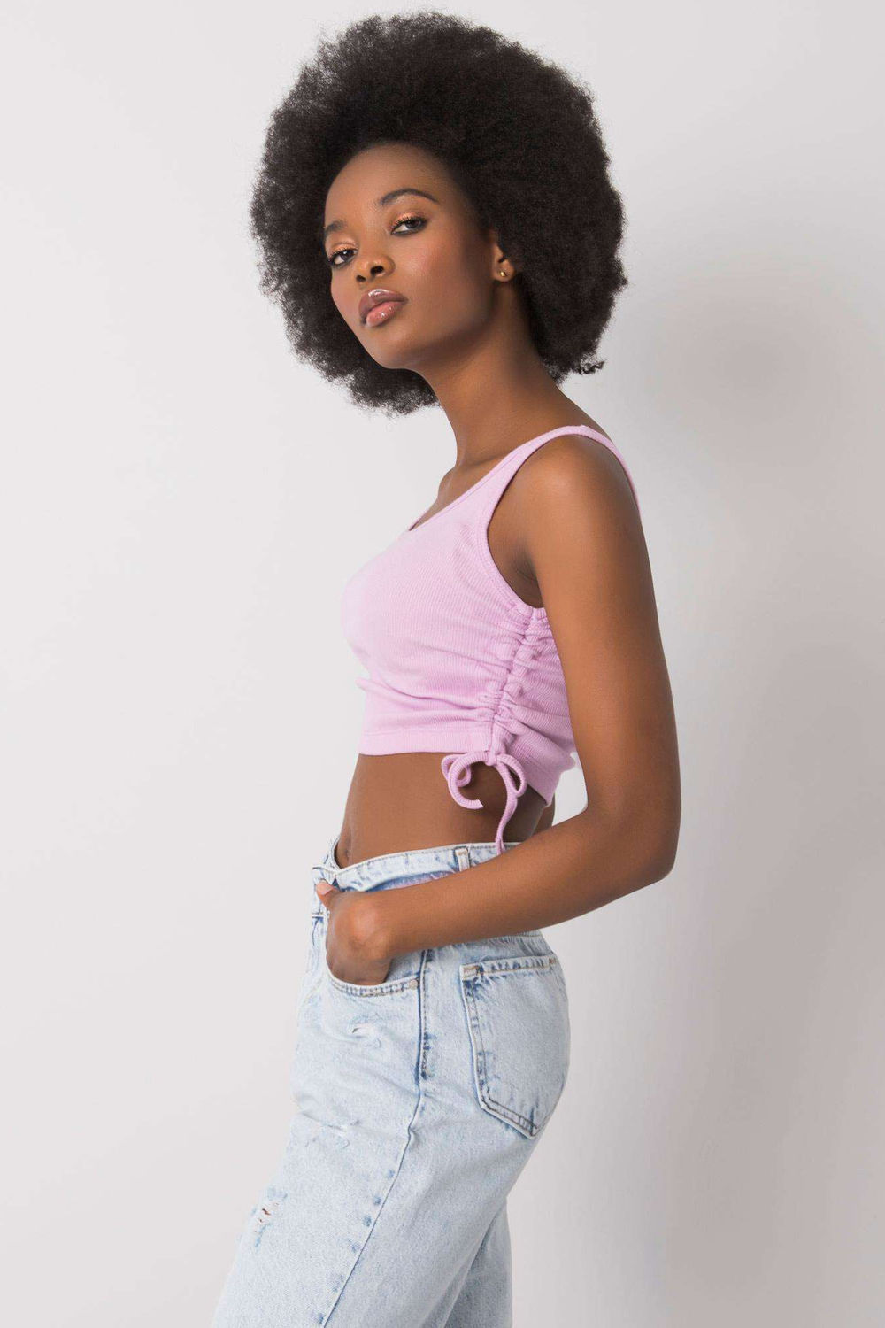 Koszulka Top Model RV-TP-6629.70 Light Violet - Rue Paris - obrazek 2