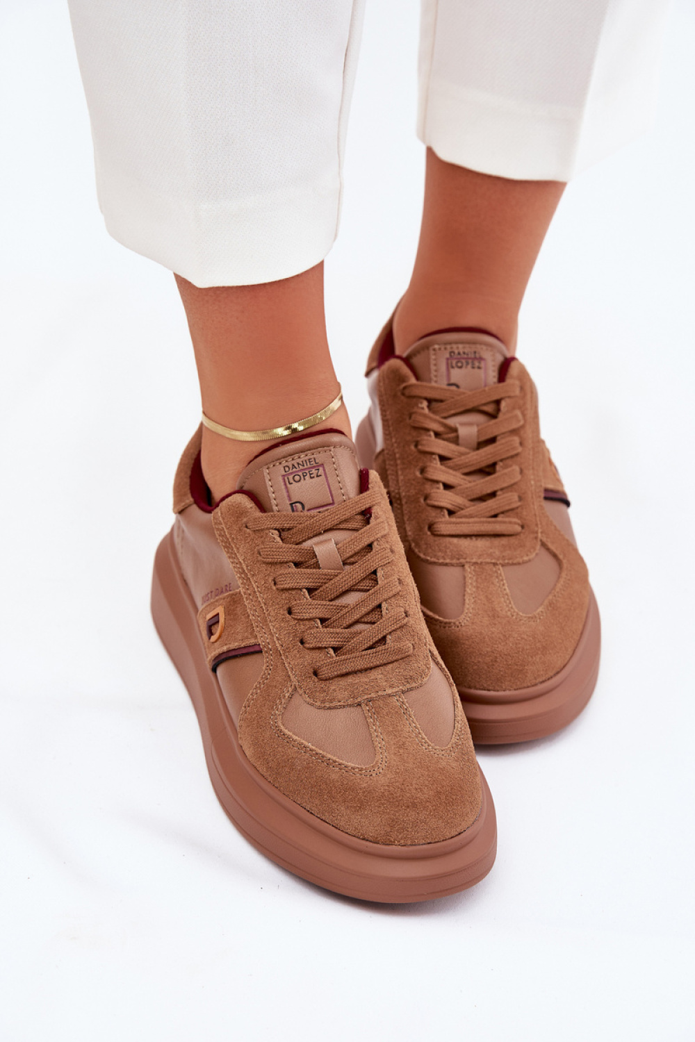 Buty SPortowe Model By Daniel Lopez SS2D4005 Brown - Step in style - obrazek 3