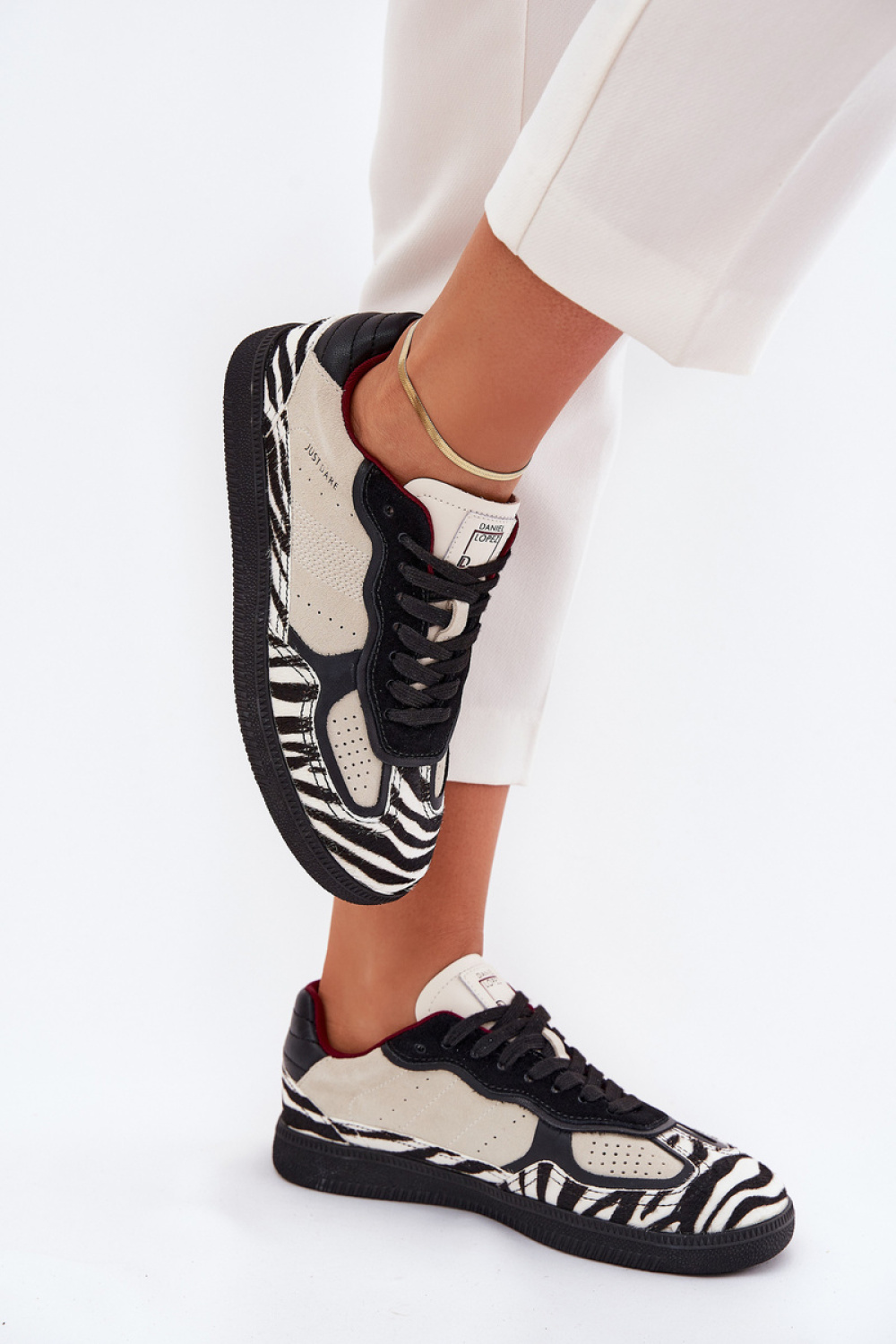 Buty Sportowe Model Daniel Lopez SS2D4015 Zebra Beige - Step in style - obrazek 3