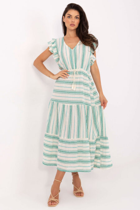 Sukienka Model TW-SK-BI-28760.97 White/Green - Och Bella