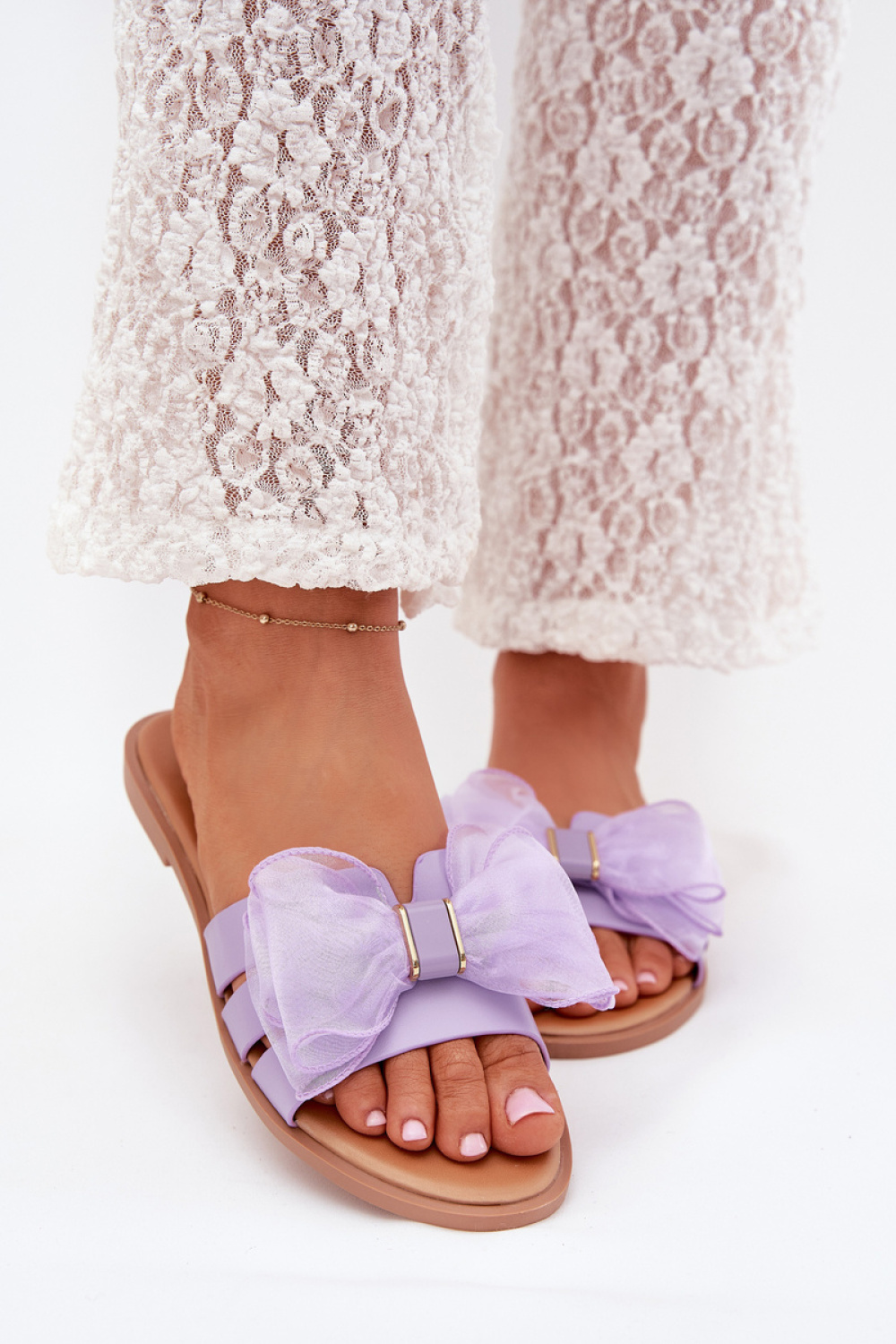 Sandał Klapki Model Tanira 2709-6 Violet - Step in style - obrazek 3