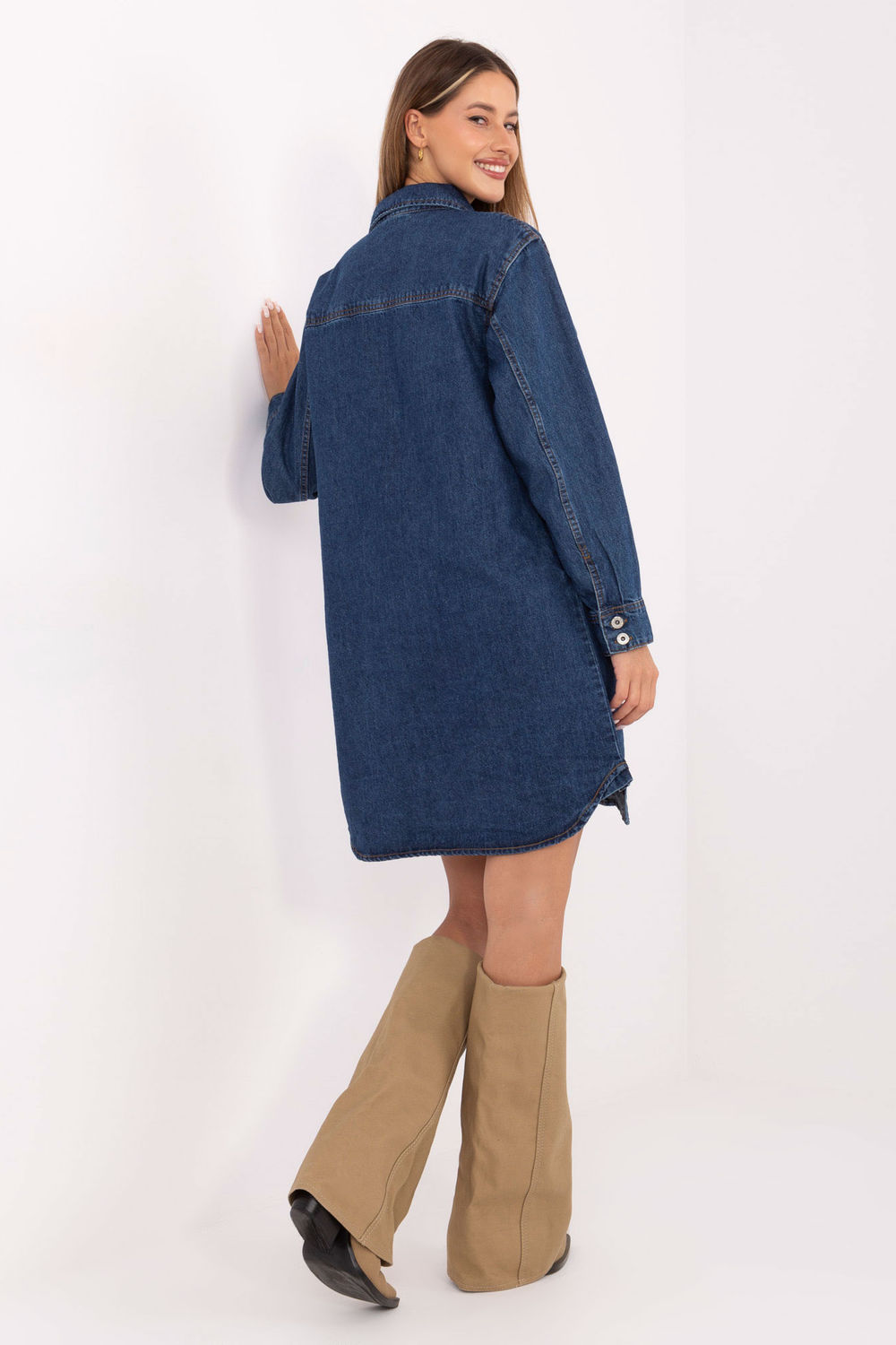 Sukienka Model D80026BI30469M314 Dark Blue - Sublevel - obrazek 3