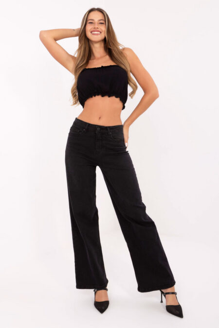 Spodnie Jeansy Damskie Model D85083BI62544B155 Black - Sublevel