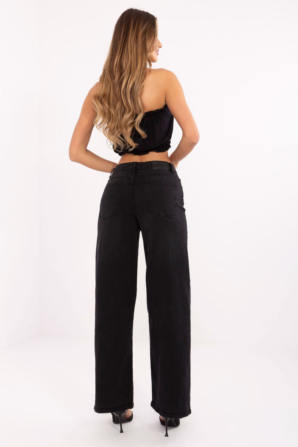 Spodnie Jeansy Damskie Model D85083BI62544B155 Black - Sublevel - obrazek 3