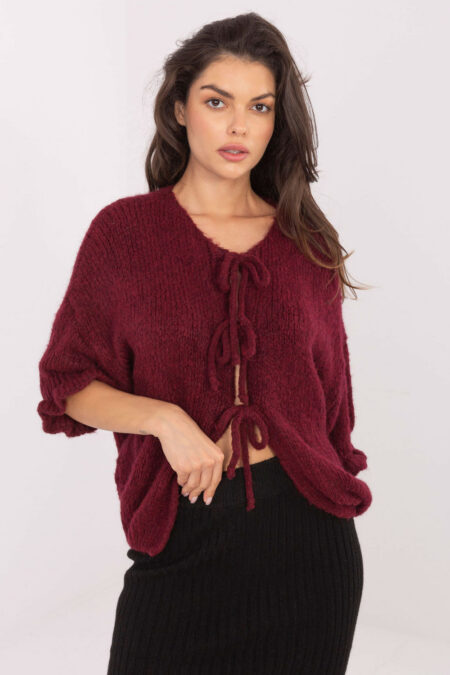 Sweter Damski Model MI-SW-2911.91 Bordo - Italy Moda