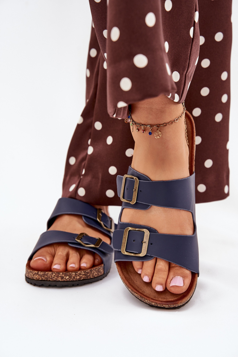Sandał Klapki Model Vesina WD302 Navy - Step in style - obrazek 3