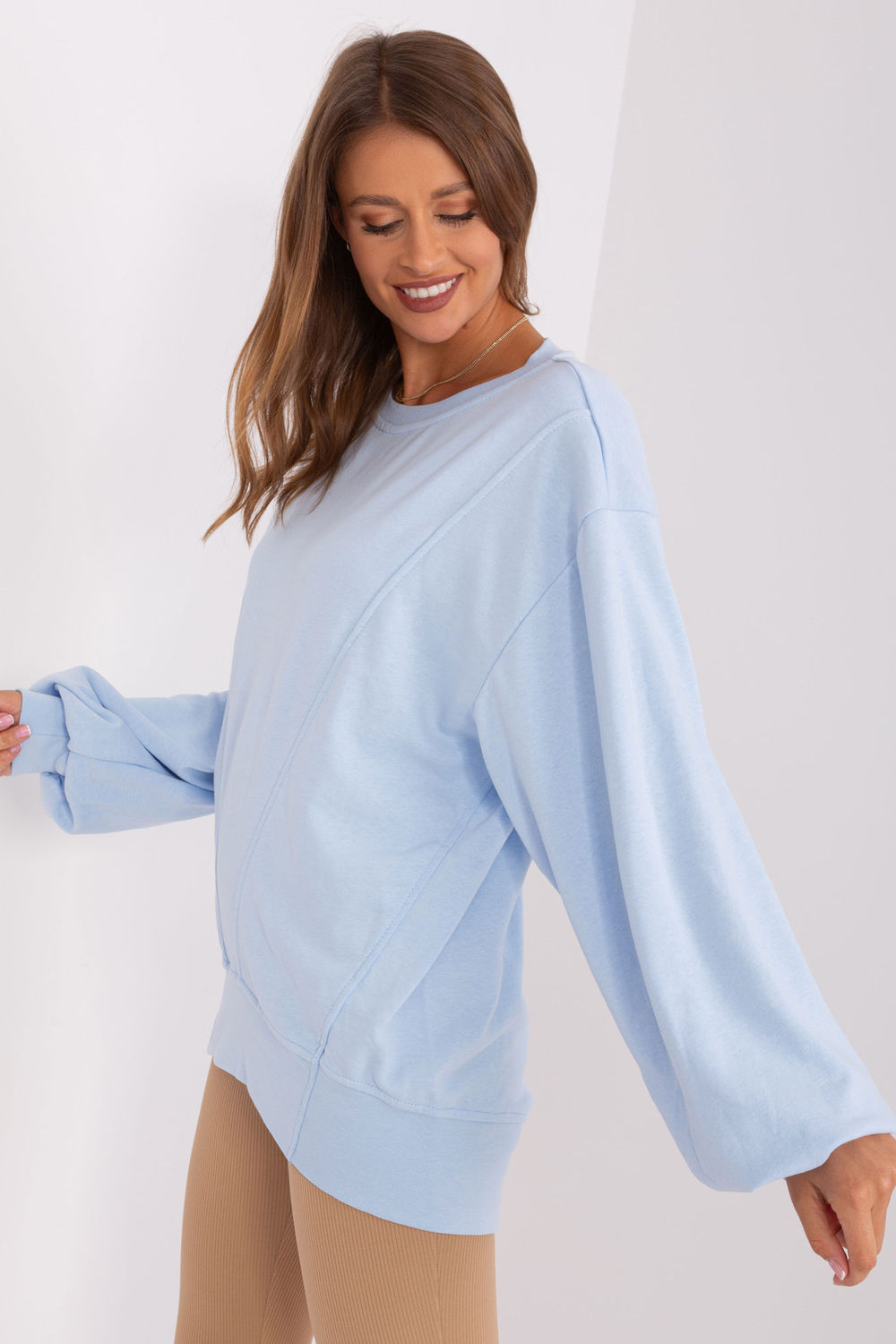 Bluza Damska Model EM-BL-716.14 Light Blue - Ex Moda - obrazek 3