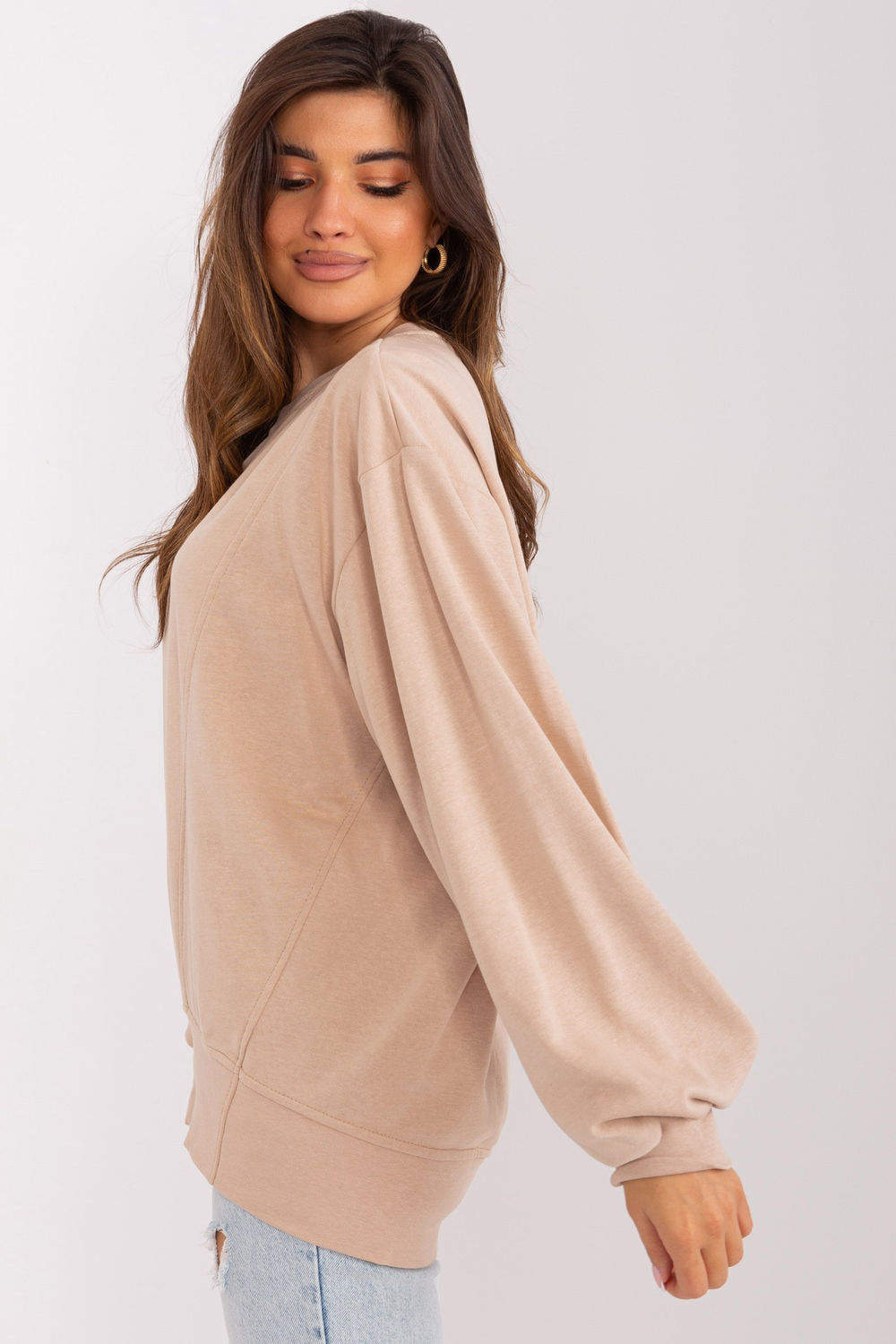 Bluza Damska Model EM-BL-716.14 Beige - Ex Moda - obrazek 2