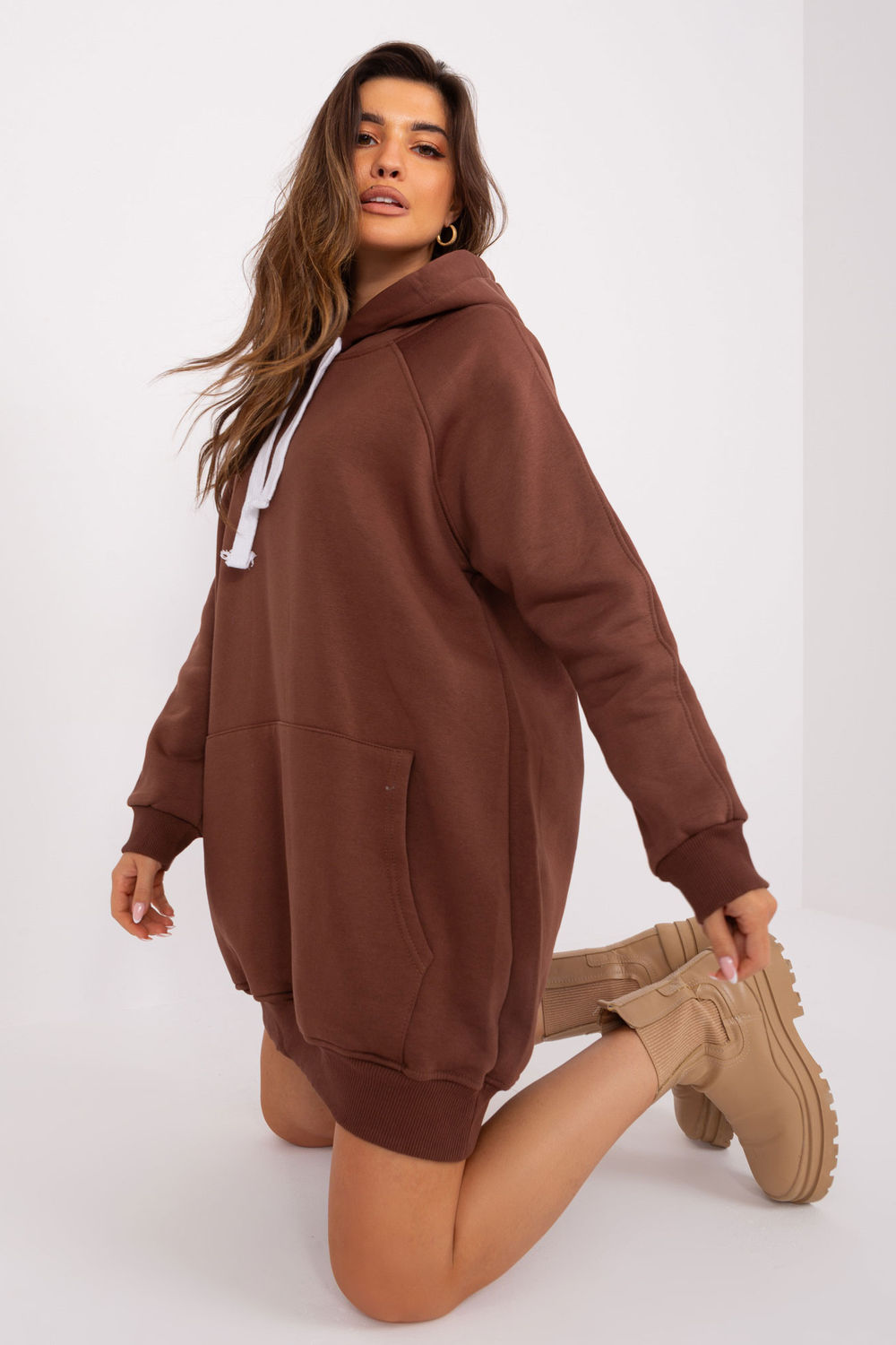 Bluza Damska Model EM-BL-704.99P Brown - Ex Moda - obrazek 4