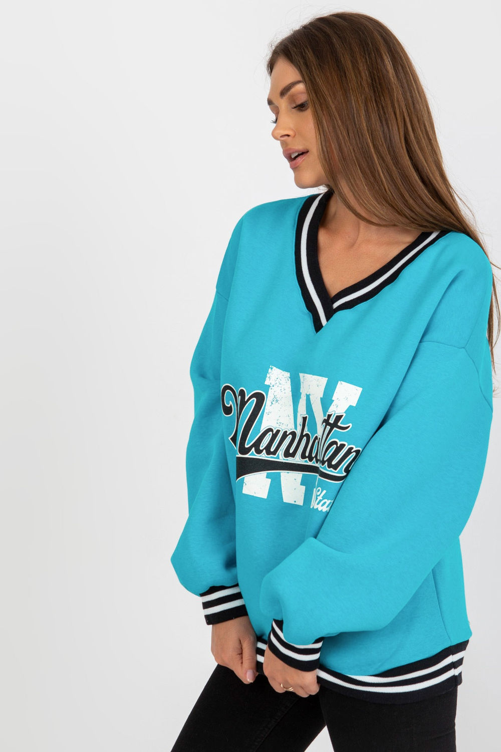 Bluza Damska Model EM-BL-754.42P Blue - Ex Moda - obrazek 3