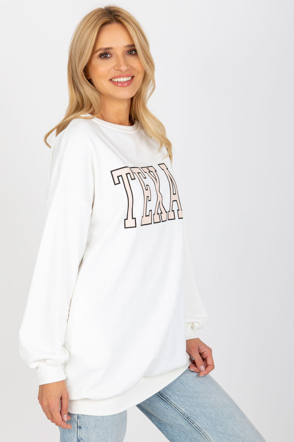 Bluza Damska Model EM-BL-U719.82P White/Pink - Ex Moda - obrazek 3