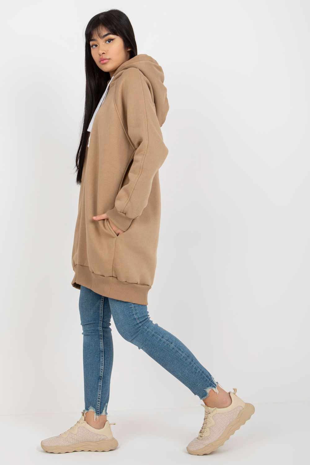 Bluza Damska Model EM-BL-695.25X Dark Beige - Ex Moda - obrazek 2