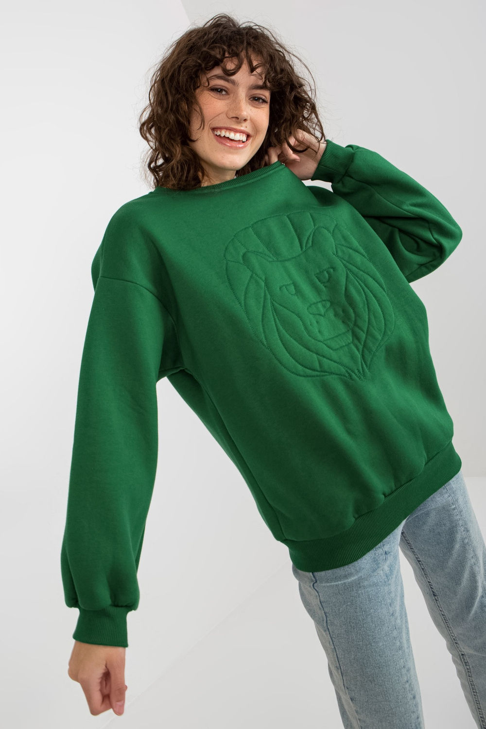 Bluza Damska Model EM-BL-617-4.41P Dark Green - Ex Moda - obrazek 4
