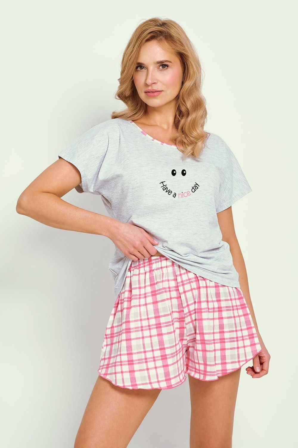 Piżama Damska Model Matilda 3352 Grey Melange - Taro - obrazek 2