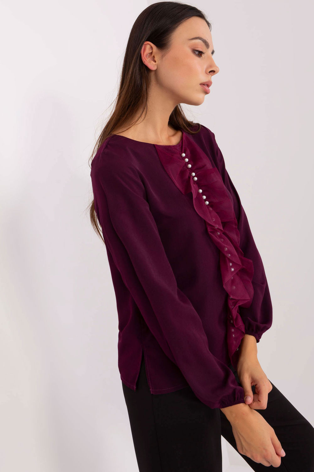 Bluzka Model LK-BZ-506673.36 Dark Violet - Lakerta - obrazek 2
