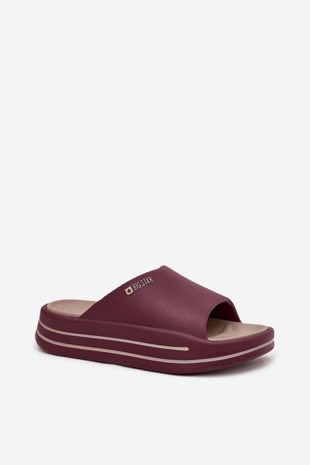 Sandał Klapki Model Big Star SS274425 Bordo - Step in style - obrazek 2
