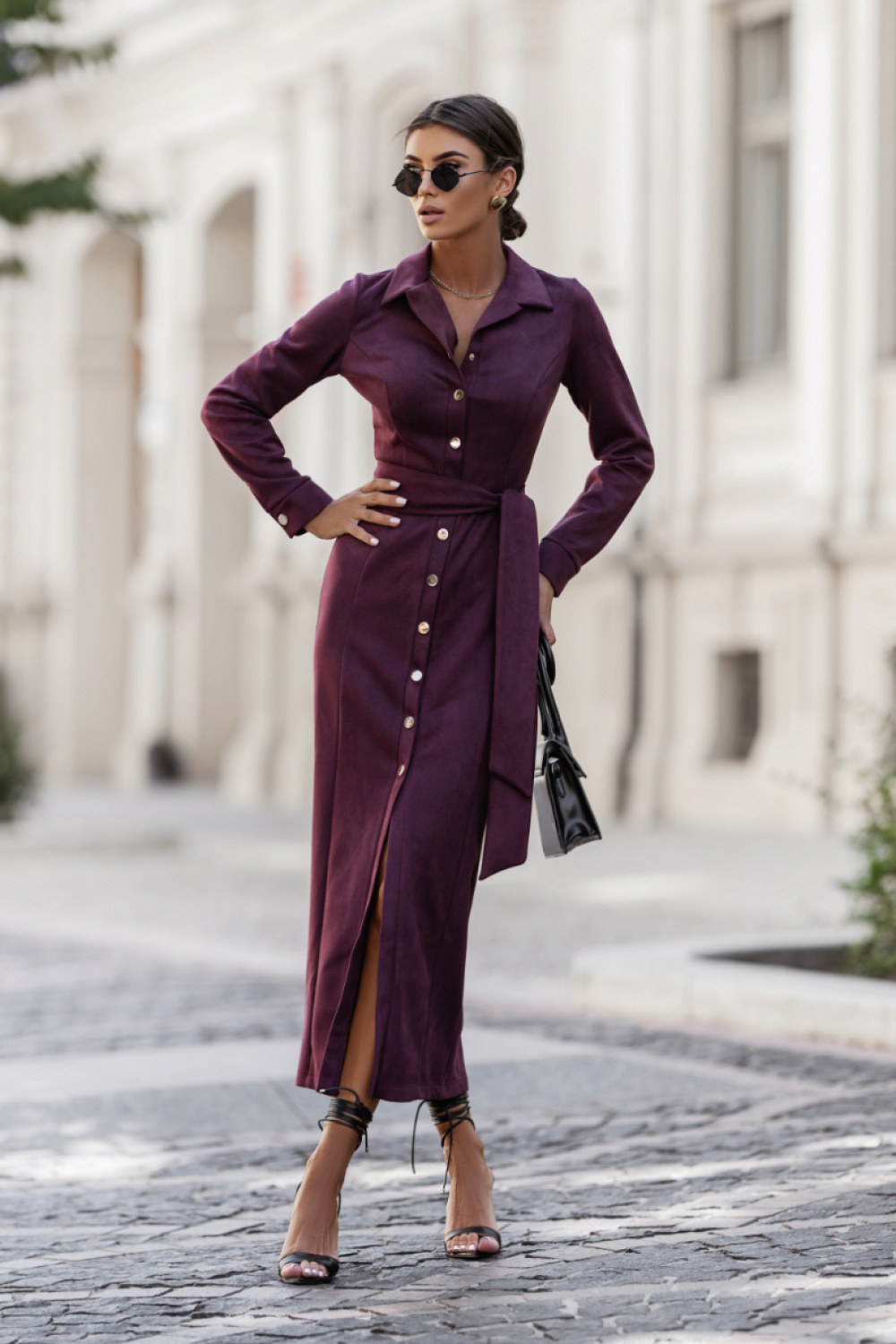 Sukienka Model Ilya 356760167 Bordo - LaBalancia - obrazek 2