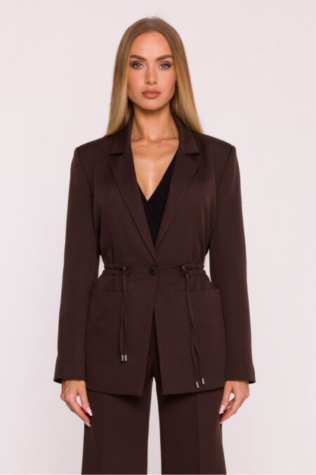 Marynarka Damska Model MOE873 Brown - Moe