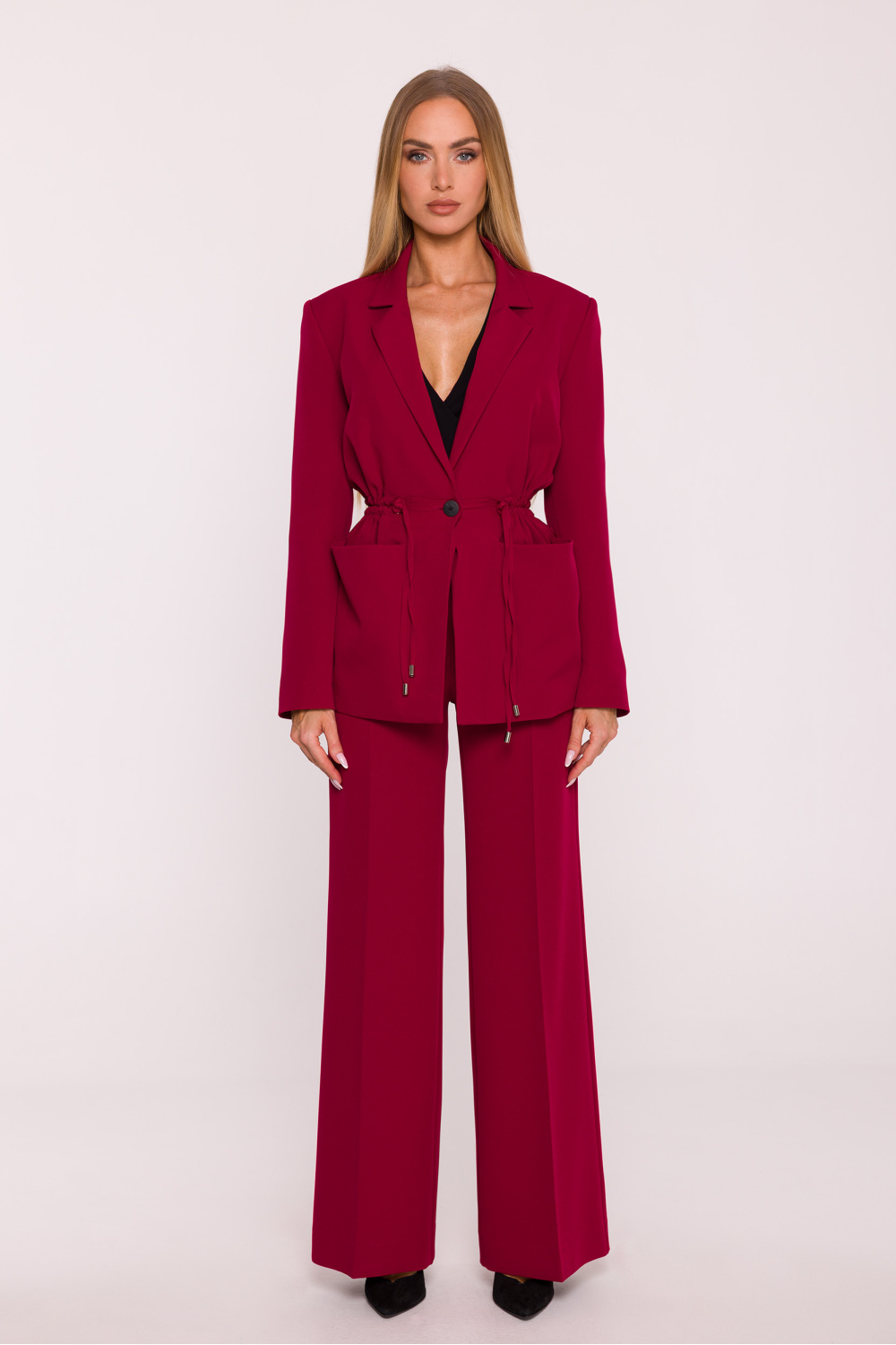 Marynarka Damska Model MOE873 Bordo - Moe - obrazek 2
