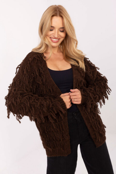 Sweter Kardigan Model MI-SW-1308.21 Brown - Rue Paris