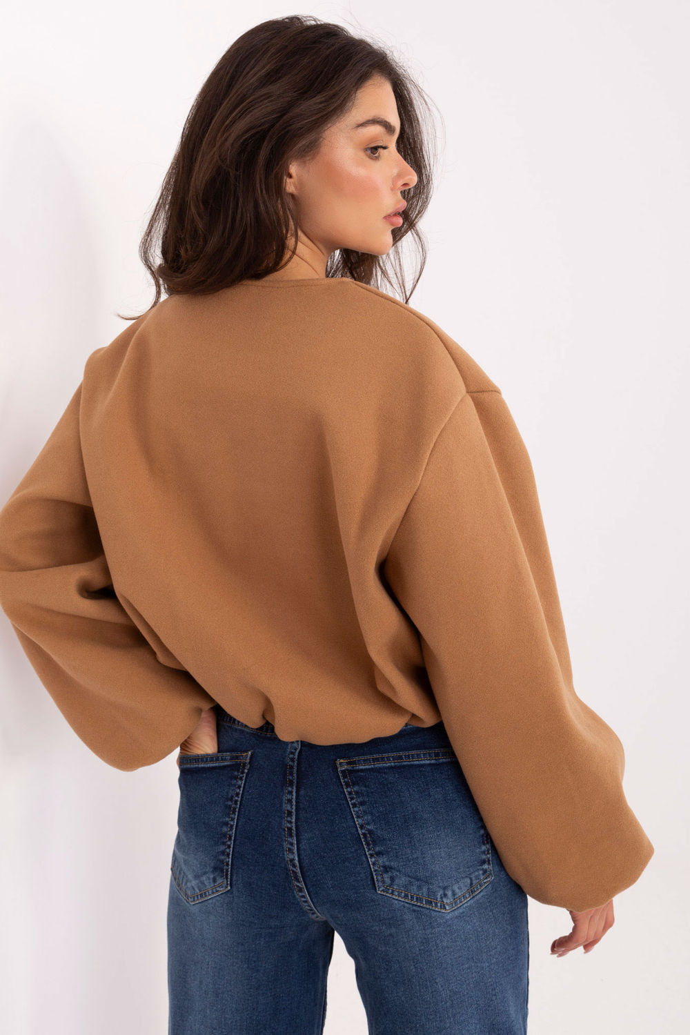 Kurtka Damska Model IT-KR-A8612.46 Camel - Rue Paris - obrazek 3