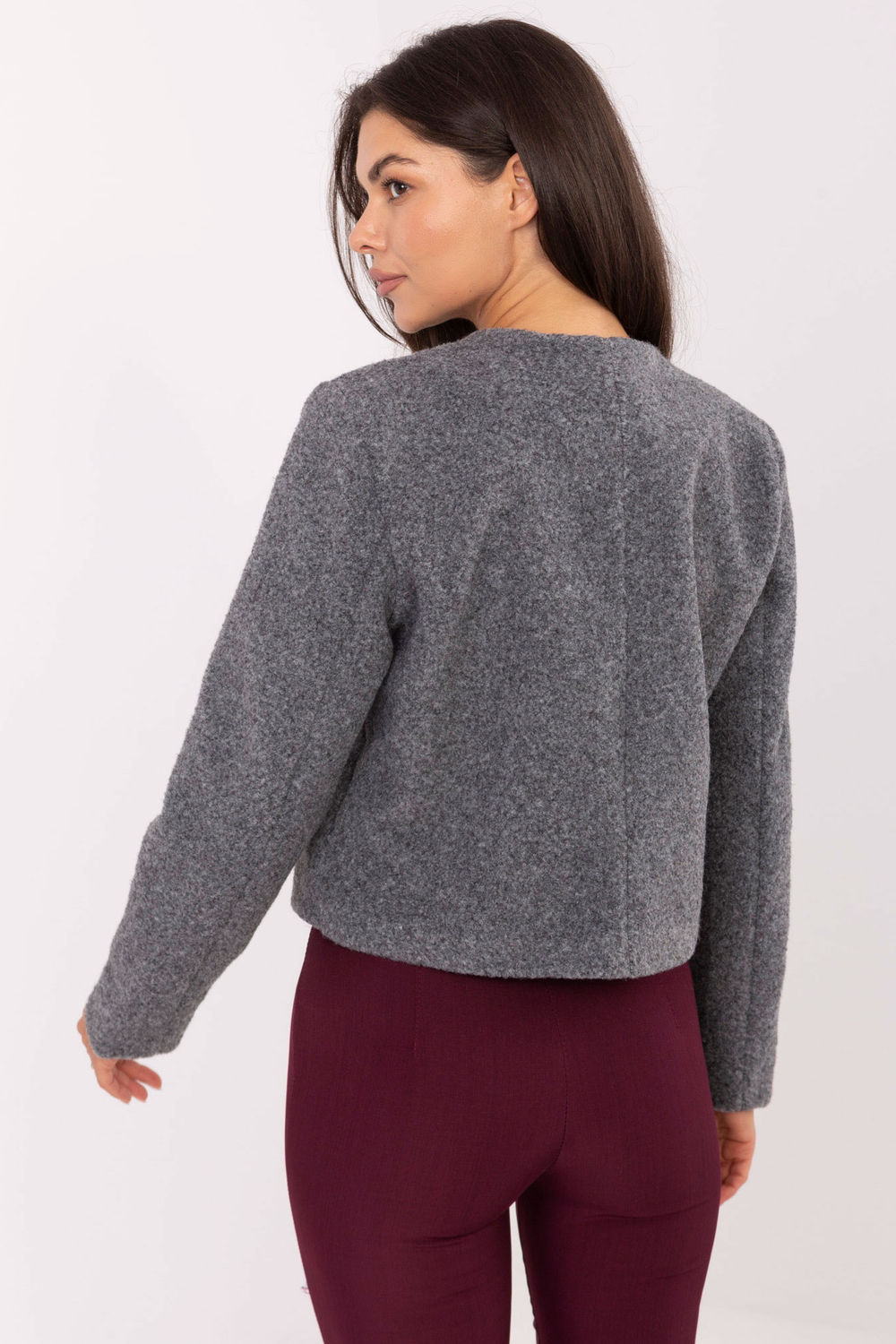Żakiet Model IT-KR-FL9586.64 Dark Grey - Rue Paris - obrazek 2