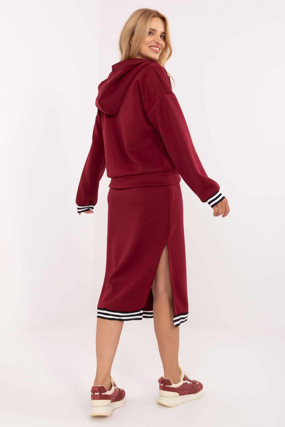 Sukienka Komplet Model IT-KMPL-9719.64 Bordo - Rue Paris - obrazek 3